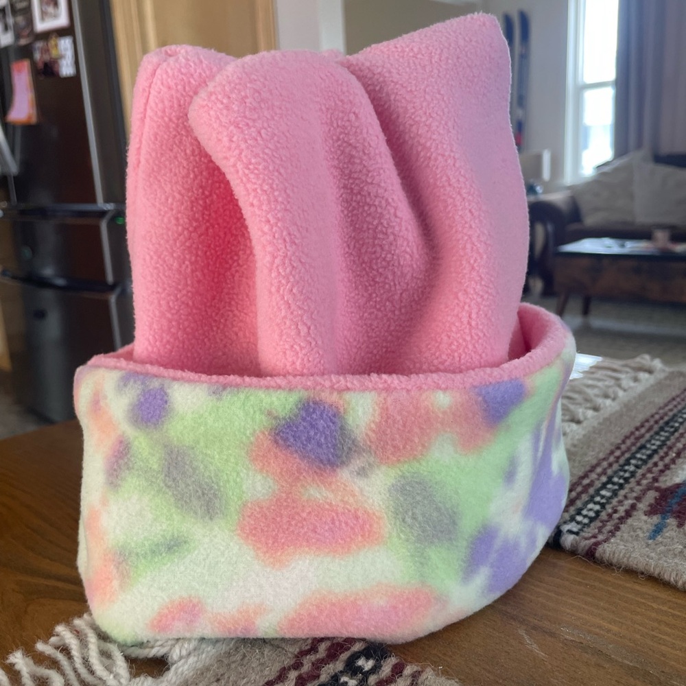 Tie-dye Fleece 4 point Crown hat